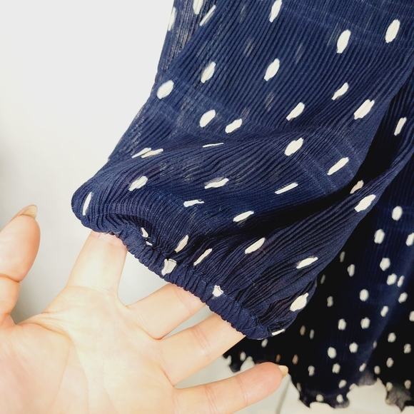 GANNI polka dot navy dress - Picture 5 of 11